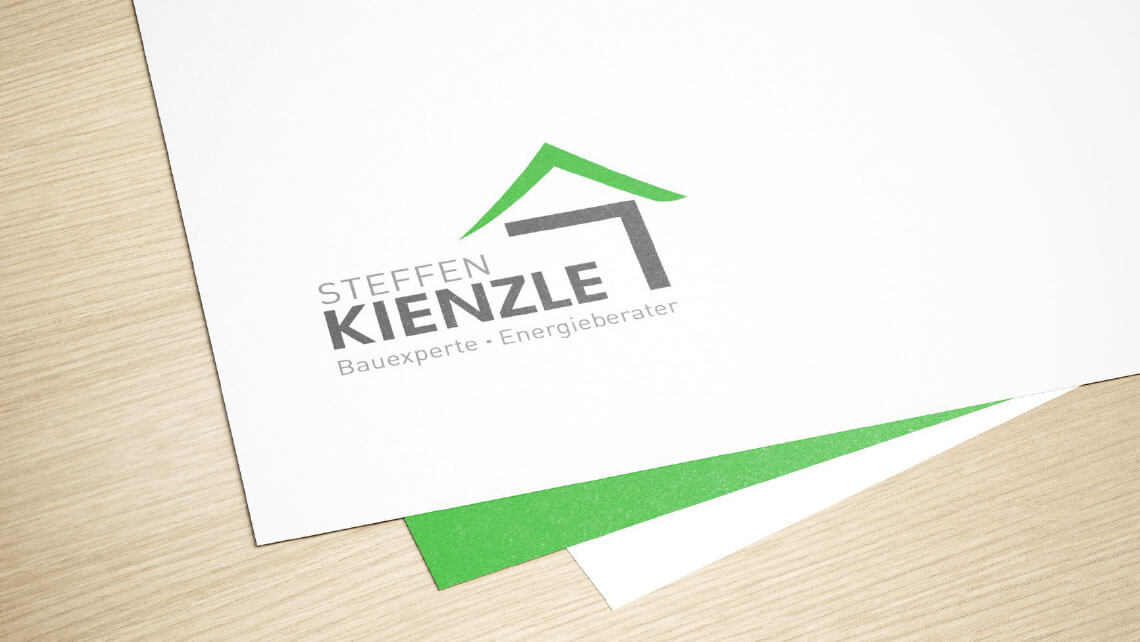 KFS STUDIO Referenzen – Erstberatung und Logogestaltung. Vom Konzept bis zur allen gängigen Druck und Webformaten. Logo Steffen Kienzle, Bauexperte und Energieberater Jettingen.